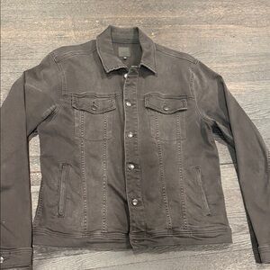 Joe's Jeans Black Slightly Distressed Denim Jacket